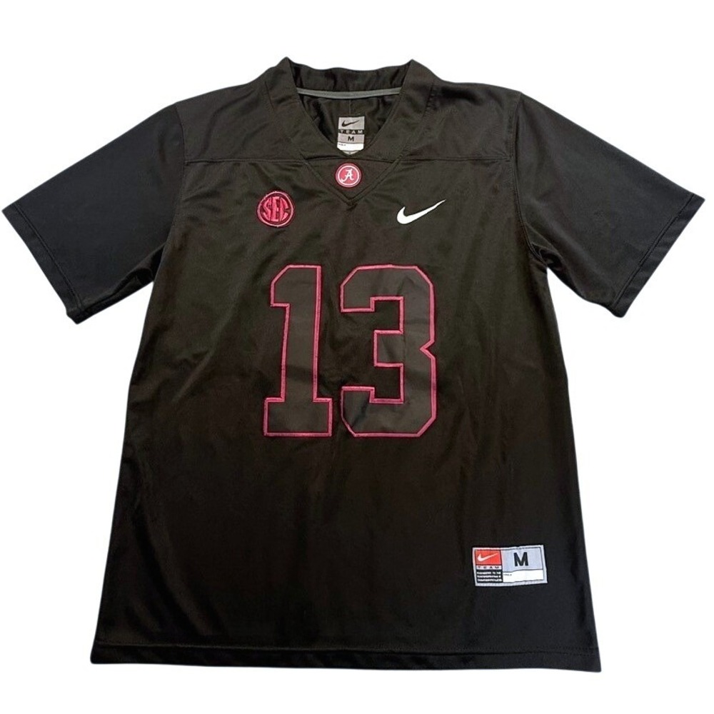 Nike Mens Alabama Crimson Tide Tua Tagovailoa 13 Black Pink Jersey Medium